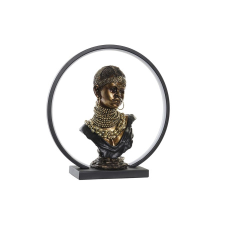 Decoración luminosa DKD Home Decor Resina Africana (35,5 x 11 x 36 cm