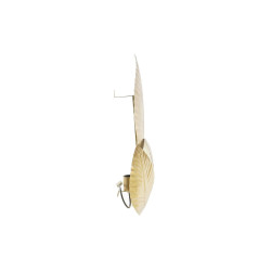 Lámpara de Pared DKD Home Decor Dorado Metal 220 V 50 W Hoja de plant
