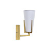 Lámpara de Pared DKD Home Decor 25W Dorado Metal Poliéster Blanco 22