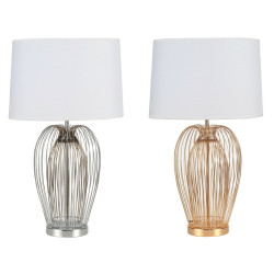 Lámpara de mesa DKD Home Decor Metal Blanco 220 V 35 x 35 x 63 cm 50