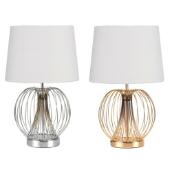 Lámpara de mesa DKD Home Decor 32.5 x 32.5 x 52 cm Metal Blanco 220 V