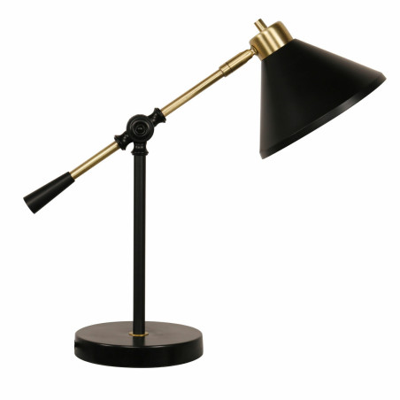 Lámpara de mesa DKD Home Decor Negro Dorado Metal (17,7 x 38 x 40,6 c