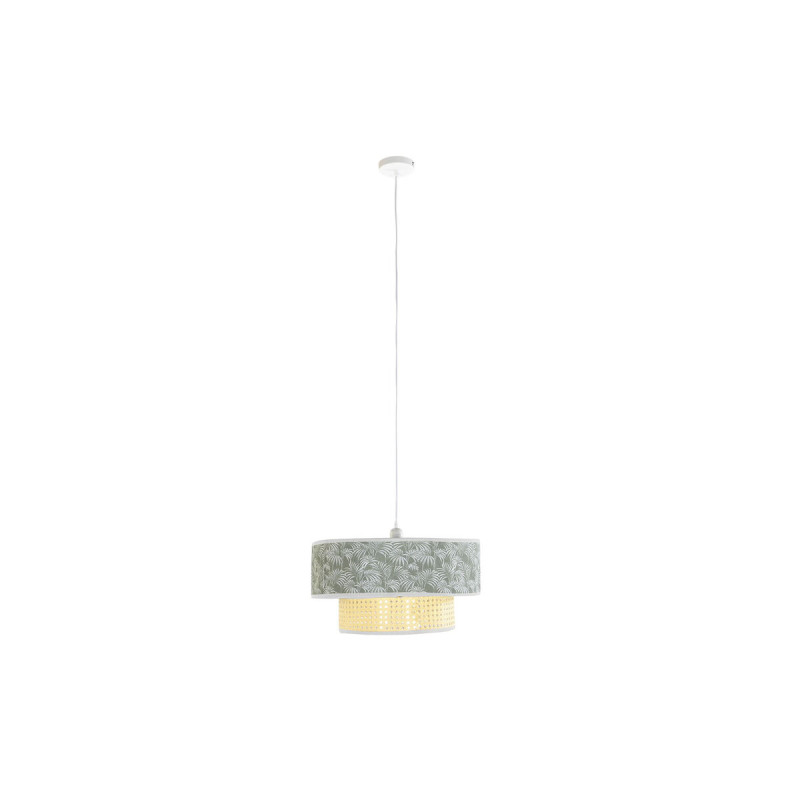 Lámpara de Techo DKD Home Decor Natural Negro Poliéster Blanco Verde