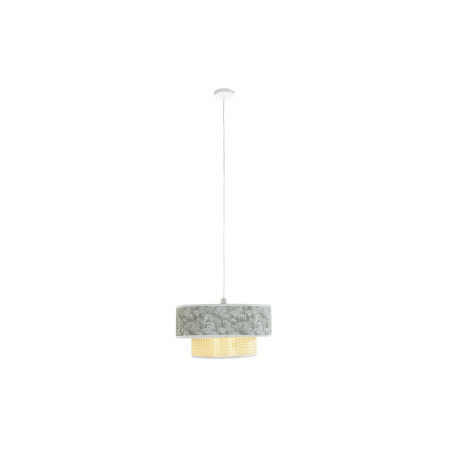 Lámpara de Techo DKD Home Decor Natural Negro Poliéster Blanco Verde