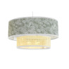 Lámpara de Techo DKD Home Decor Natural Negro Poliéster Blanco Verde