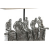 Lámpara de mesa DKD Home Decor 36 x 21,5 x 43 cm Plateado Beige Metal