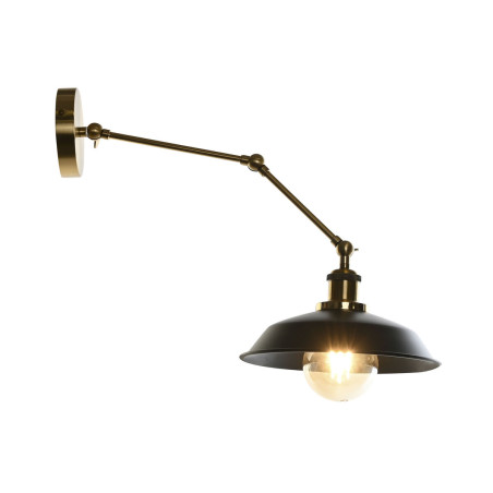 Lámpara de Pared DKD Home Decor Negro Dorado Metal 50 W Vintage 220 V