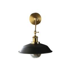 Lámpara de Pared DKD Home Decor Negro Dorado Metal 50 W Vintage 220 V