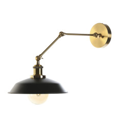 Lámpara de Pared DKD Home Decor Negro Dorado Metal 50 W Vintage 220 V