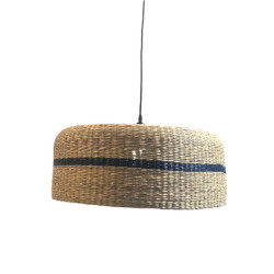 Pantalla de Lámpara DKD Home Decor Natural Hierba marina 55 x 55 x 22