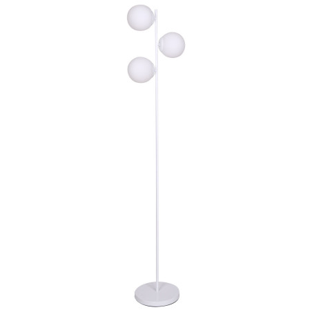 Lámpara de Pie DKD Home Decor 35 x 25 x 167 cm Cristal Metal Blanco 2