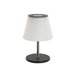 Lámpara de mesa Home ESPRIT Blanco Negro PVC Acero Inoxidable Alumini