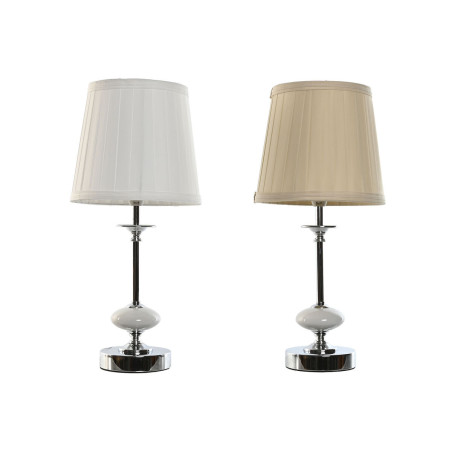 Lámpara de mesa Home ESPRIT Blanco Beige Metal Porcelana 25 W 220 V 2