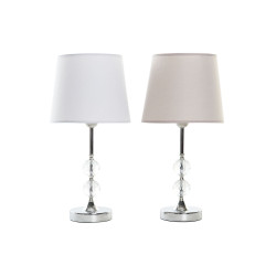 Lámpara de mesa Home ESPRIT Blanco Beige Metal Cristal 50 W 220 V 23