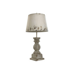 Lámpara de mesa Home ESPRIT Blanco Metal Abeto 50 W 220 V 40 x 40 x 8