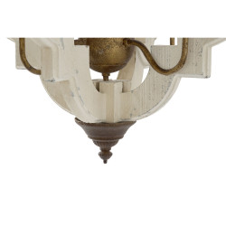 Lámpara de Techo Home ESPRIT Blanco Bronce Hierro Abeto 40 W 63 x 63