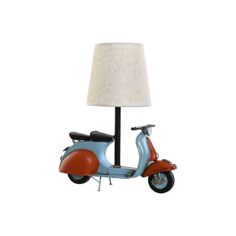 Lámpara de mesa Home ESPRIT Azul Naranja Lino Metal 31 x 15 x 34 cm Lámpara de mesa Home ESPRIT Azul Naranja Lino Metal 31 x 15 x 34 cm