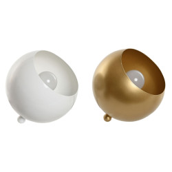Lámpara de mesa Home ESPRIT Blanco Dorado Metal 50 W 220 V 15 x 15 x