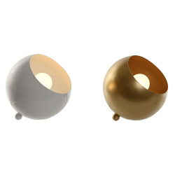 Lámpara de mesa Home ESPRIT Blanco Dorado Metal 50 W 220 V 15 x 15 x