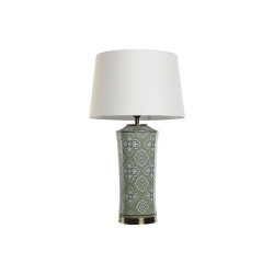 Lámpara de mesa Home ESPRIT Blanco Verde Dorado Cerámica 50 W 220 V