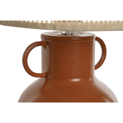 Lámpara de mesa Home ESPRIT Blanco Natural Terracota Metal Bambú 50