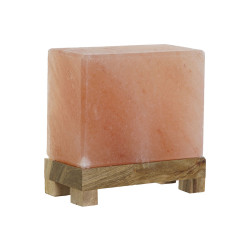 Lámpara de mesa DKD Home Decor Marrón Rosa Sal Acacia 15 W 220 V 17