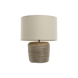 Lámpara de mesa Home ESPRIT Blanco Marrón 50 W 220 V 38 x 38 x 47 cm