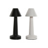 Lámpara de mesa Home ESPRIT Blanco Negro 9 x 9 x 24 cm (2 Unidades)