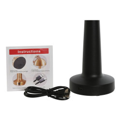 Lámpara de mesa Home ESPRIT Blanco Negro 9 x 9 x 24 cm (2 Unidades)