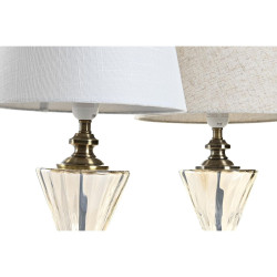 Lámpara de mesa Home ESPRIT Blanco Beige 28 x 28 x 48 cm (2 Unidades)
