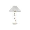 Lámpara de mesa Home ESPRIT Blanco Dorado Lino Metal 50 W 220 V 36 x