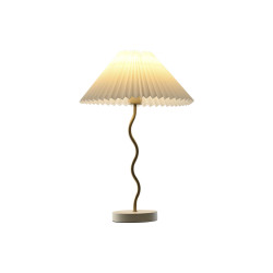 Lámpara de mesa Home ESPRIT Blanco Dorado Lino Metal 50 W 220 V 36 x