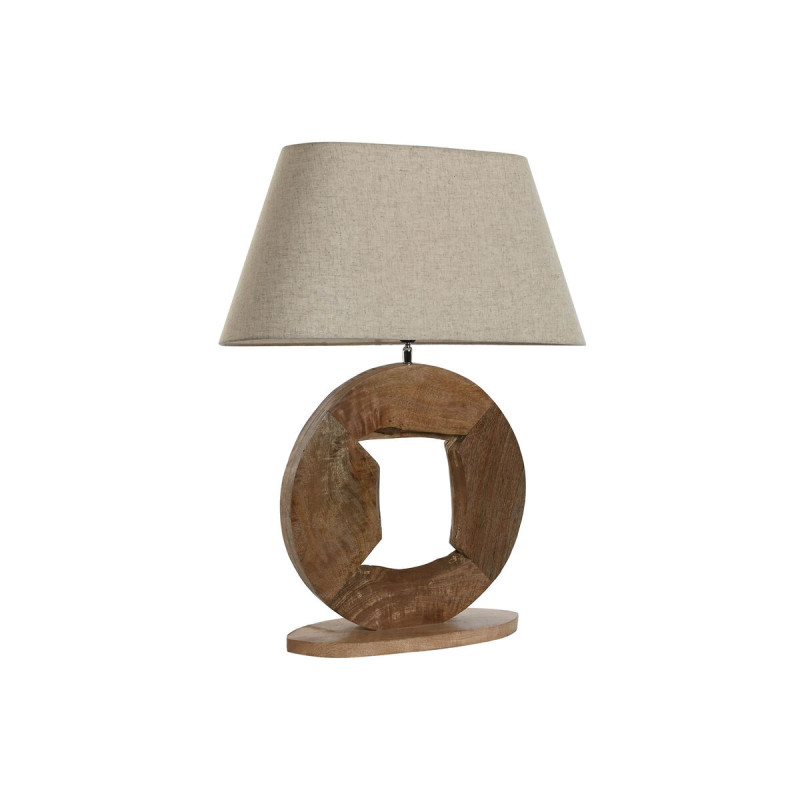 Lámpara de mesa Home ESPRIT Beige Natural Madera de mango 50 W 220 V