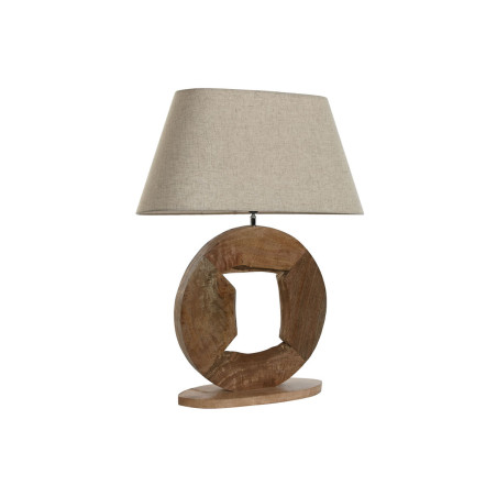 Lámpara de mesa Home ESPRIT Beige Natural Madera de mango 50 W 220 V