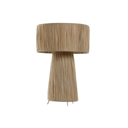 Lámpara de mesa Home ESPRIT Marrón Metal Rafia 50 W 220 V 27 x 27 x