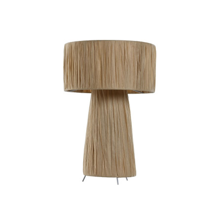 Lámpara de mesa Home ESPRIT Marrón Metal Rafia 50 W 220 V 27 x 27 x