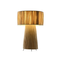 Lámpara de mesa Home ESPRIT Marrón Metal Rafia 50 W 220 V 27 x 27 x