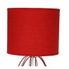 Lámpara de mesa Versa Mila Rojo 20 x 36 cm Metal