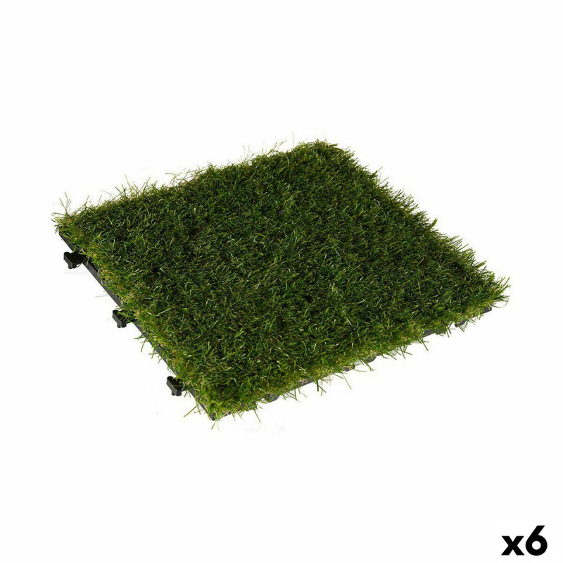 Baldosa Encajable Césped Verde Plástico 30 x 3,5 x 30 cm (6 Unidades Baldosa Encajable Césped Verde Plástico 30 x 3,5 x 30 cm (6 Unidades