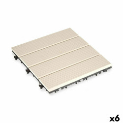 Baldosa Encajable Composite Beige Polietileno 30 x 2,6 x 30 cm (6 Unid