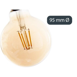 Bombilla LED Vintage E27 Transparente 4 W 9,5 x 14 x 9,5 cm (12 Unidad