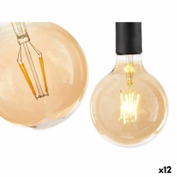 Bombilla LED Vintage E27 Transparente 4 W 12,5 x 17,5 x 12,5 cm (12 Un