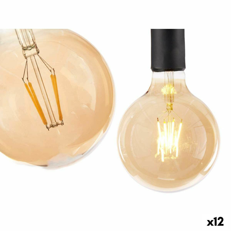 Bombilla LED Vintage E27 Transparente 4 W 12,5 x 17,5 x 12,5 cm (12 Un Bombilla LED Vintage E27 Transparente 4 W 12,5 x 17,5 x 12,5 cm (12 Un