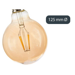 Bombilla LED Vintage E27 Transparente 4 W 12,5 x 17,5 x 12,5 cm (12 Un