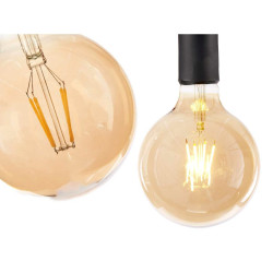 Bombilla LED Vintage E27 Transparente 4 W 12,5 x 17,5 x 12,5 cm (12 Un