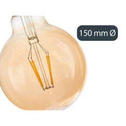 Bombilla LED Vintage E27 Transparente 4 W 14 x 19 x 14 cm (12 Unidades