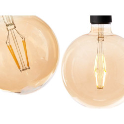 Bombilla LED Vintage E27 Transparente 4 W 14 x 19 x 14 cm (12 Unidades