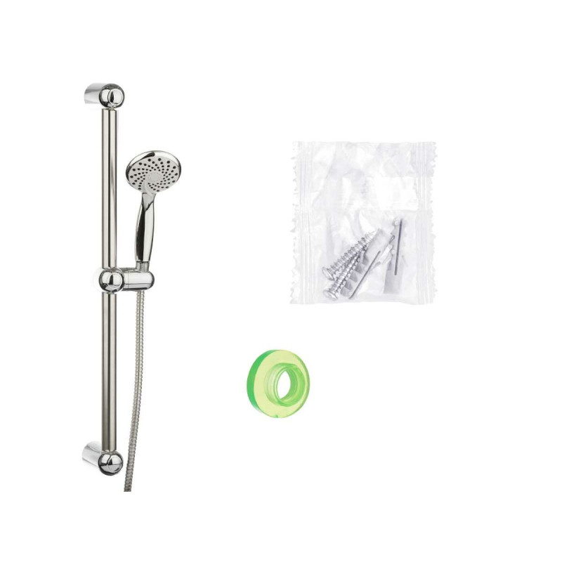 Set de Ducha Blanco Plateado Metal Set de Ducha Blanco Plateado Metal