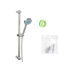 Alcachofa de ducha con manguera Con soporte Plateado Metal (6 Unidades