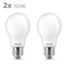 Bombilla LED Philips Classic Standard 60 W Blanco E E27 (2700 K) (2 Un